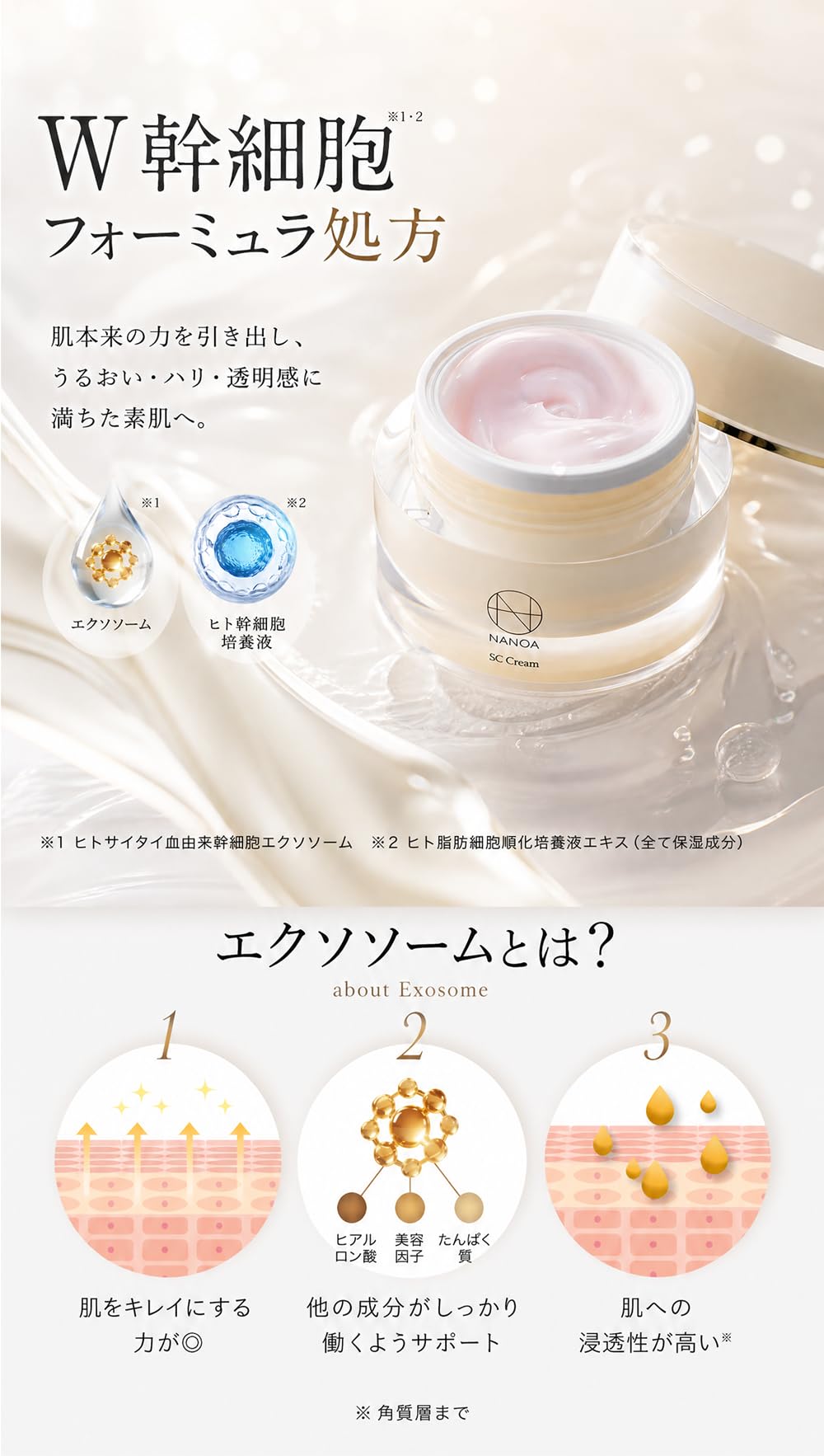 Amazon | (ナノア)NANOA 保湿クリーム 皮膚科医が大注目のヒト幹細胞